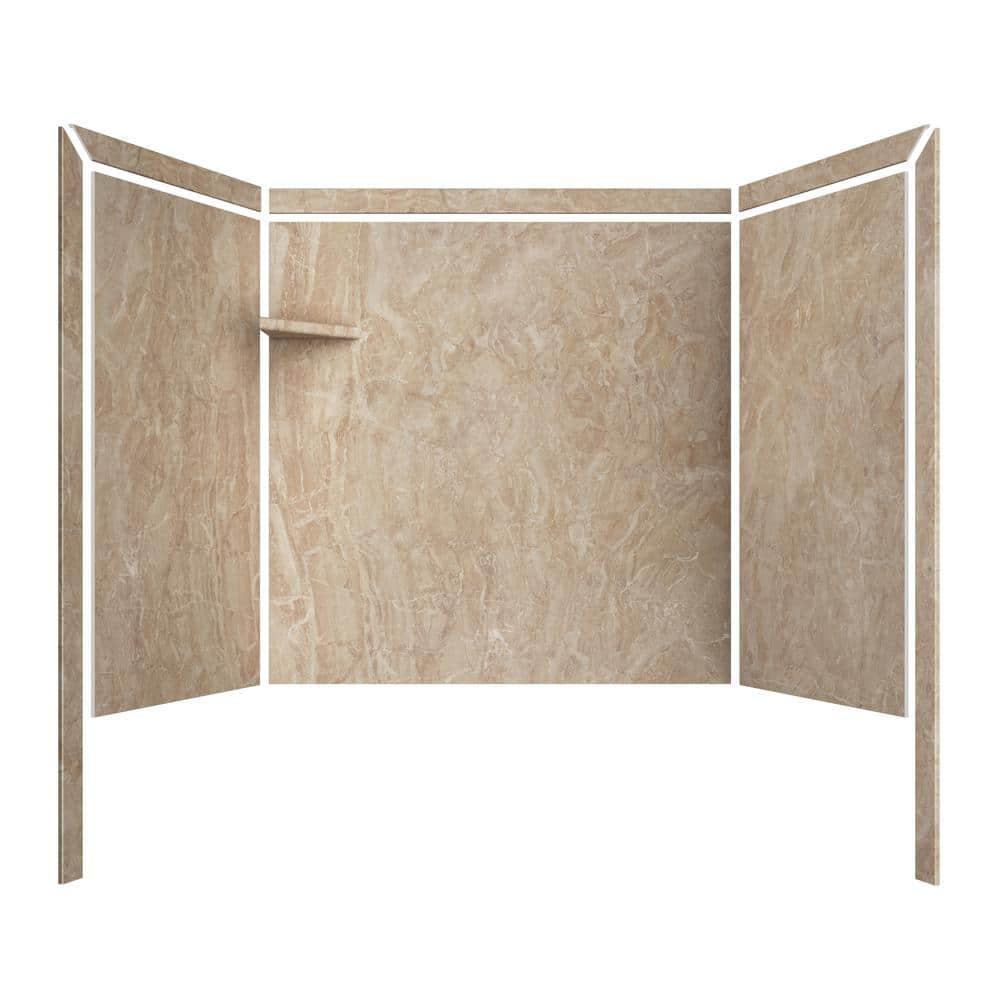FlexStone Elite 60"W x 32"D x 60"H Alcove Bathtub Surround