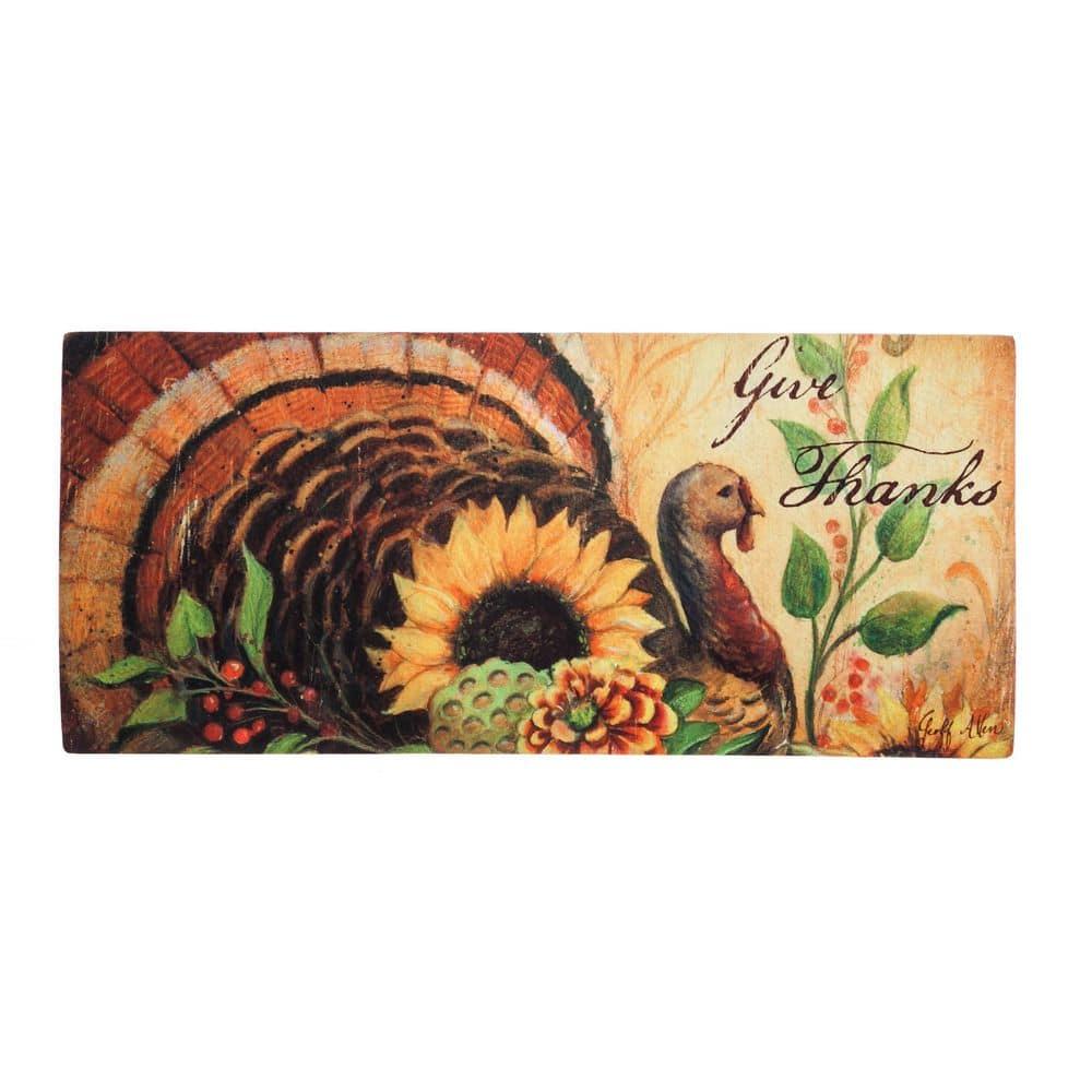 Evergreen Enterprises, Inc Sassafras Fall Holiday Set of 5 20"x10" Door Mats with Rubber Display Frame, Collection #2
