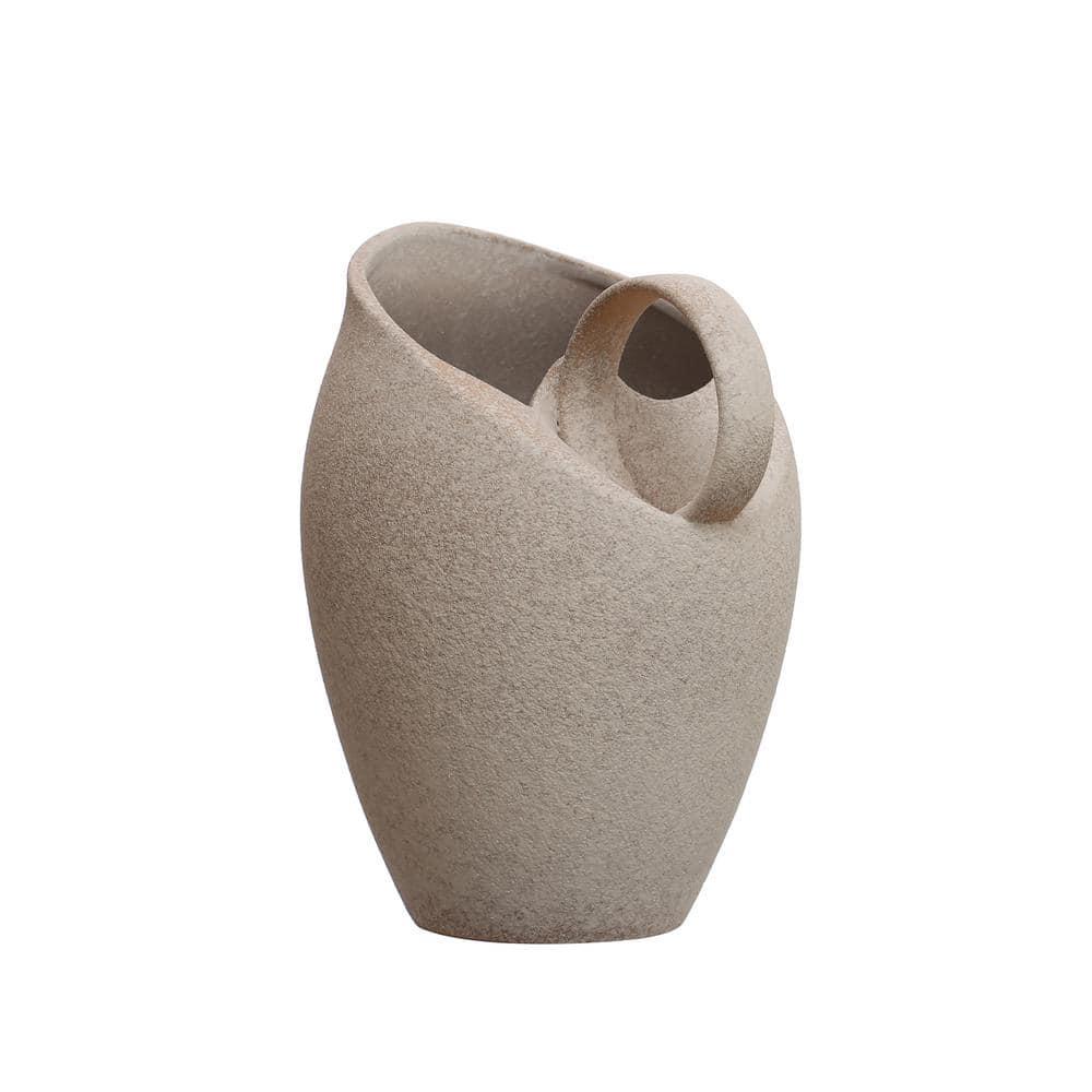 Bloomingville 9 Inches 82-Ounce Textured Stoneware Pitcher in Reactive Glaze, White