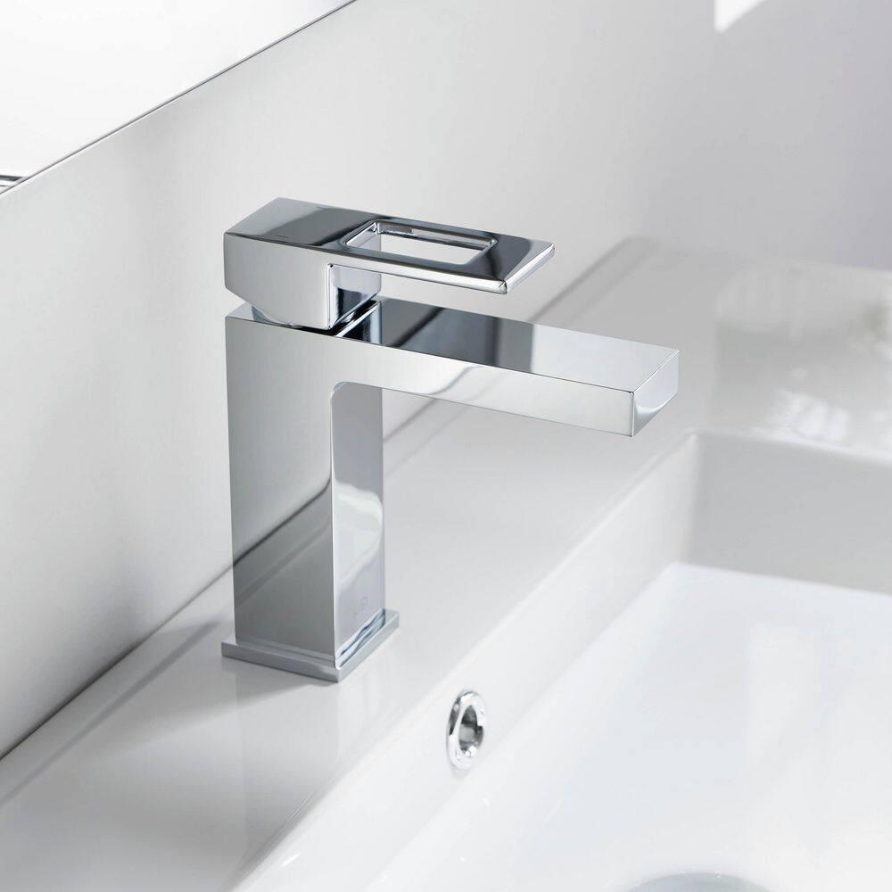 Kibi USA Single-handle Bathroom Vanity Sink Faucet w/ Water Hose Chrome Chrome Finish