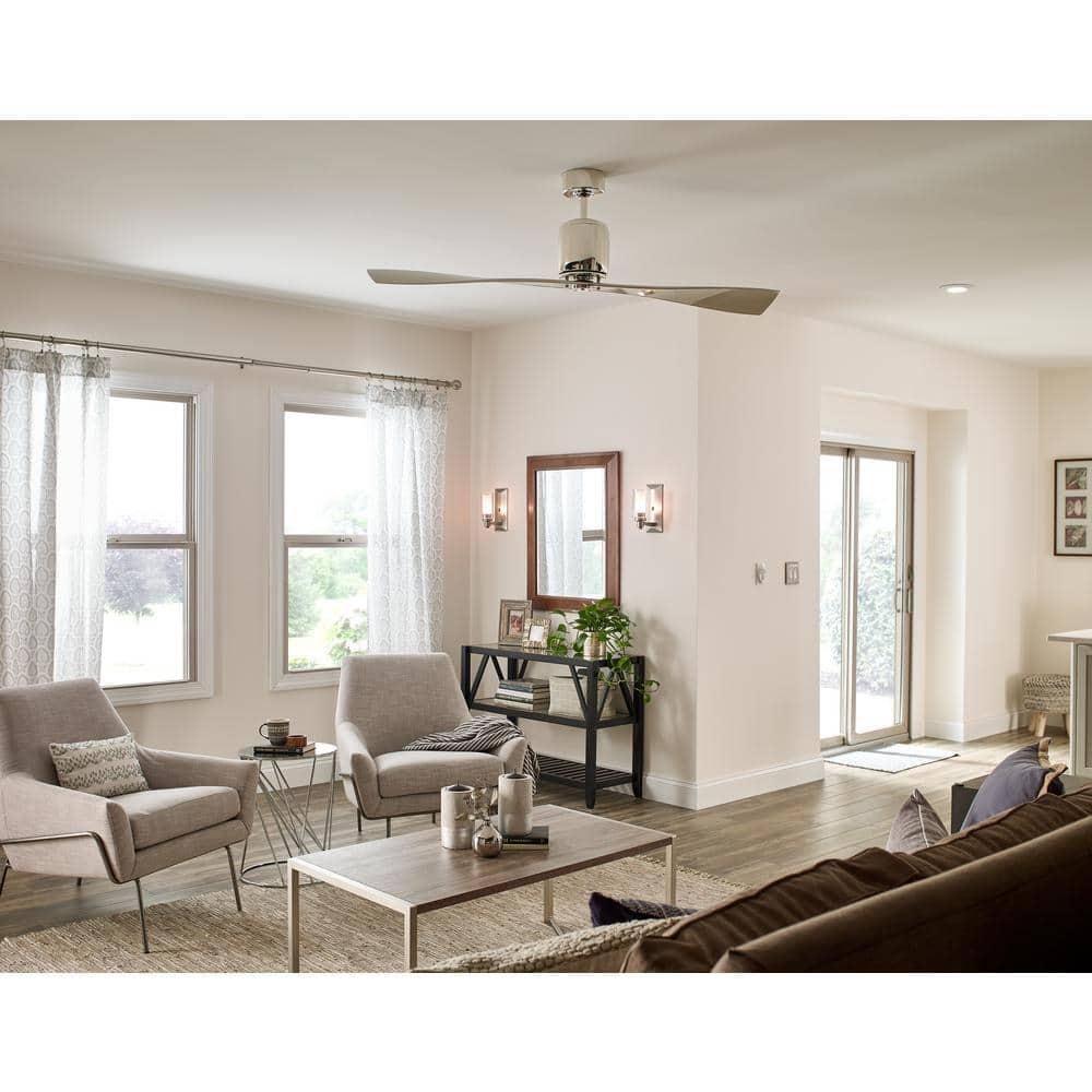 Ceiling Fan with Contemporary Inspirations 16 inches Tall By 60 inches Wide-Polished Nickel Finish Bailey Street Home 147-Bel-1044607