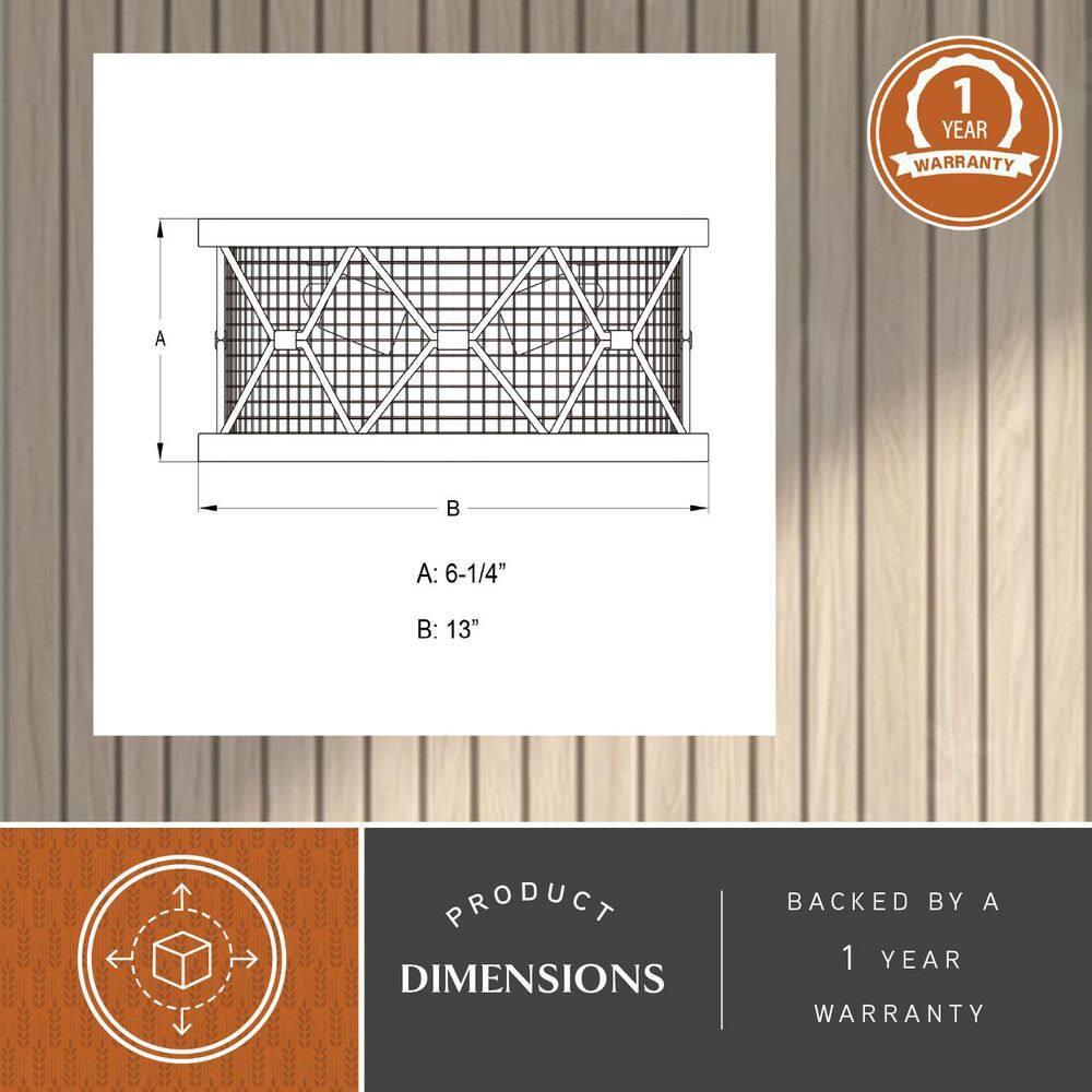 VAXCEL Bremerton 13-in W Bronze Industrial Cage Drum Flush Mount Ceiling Light