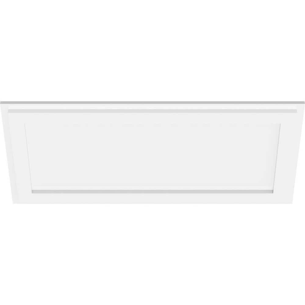 Ekena Millwork 32"W x 21 3/8"H x 6"ID x 10"C x 1"P Zoe Architectural Grade PVC Contemporary Ceiling Medallion, Two Piece CMP30X15RE