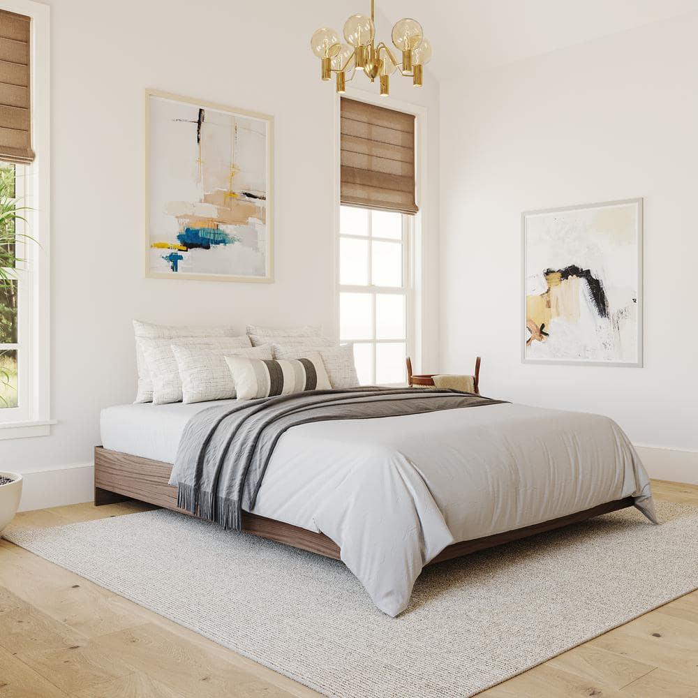 Homestock Country Cottage 345431 Full Size Platform Bed, Walnut