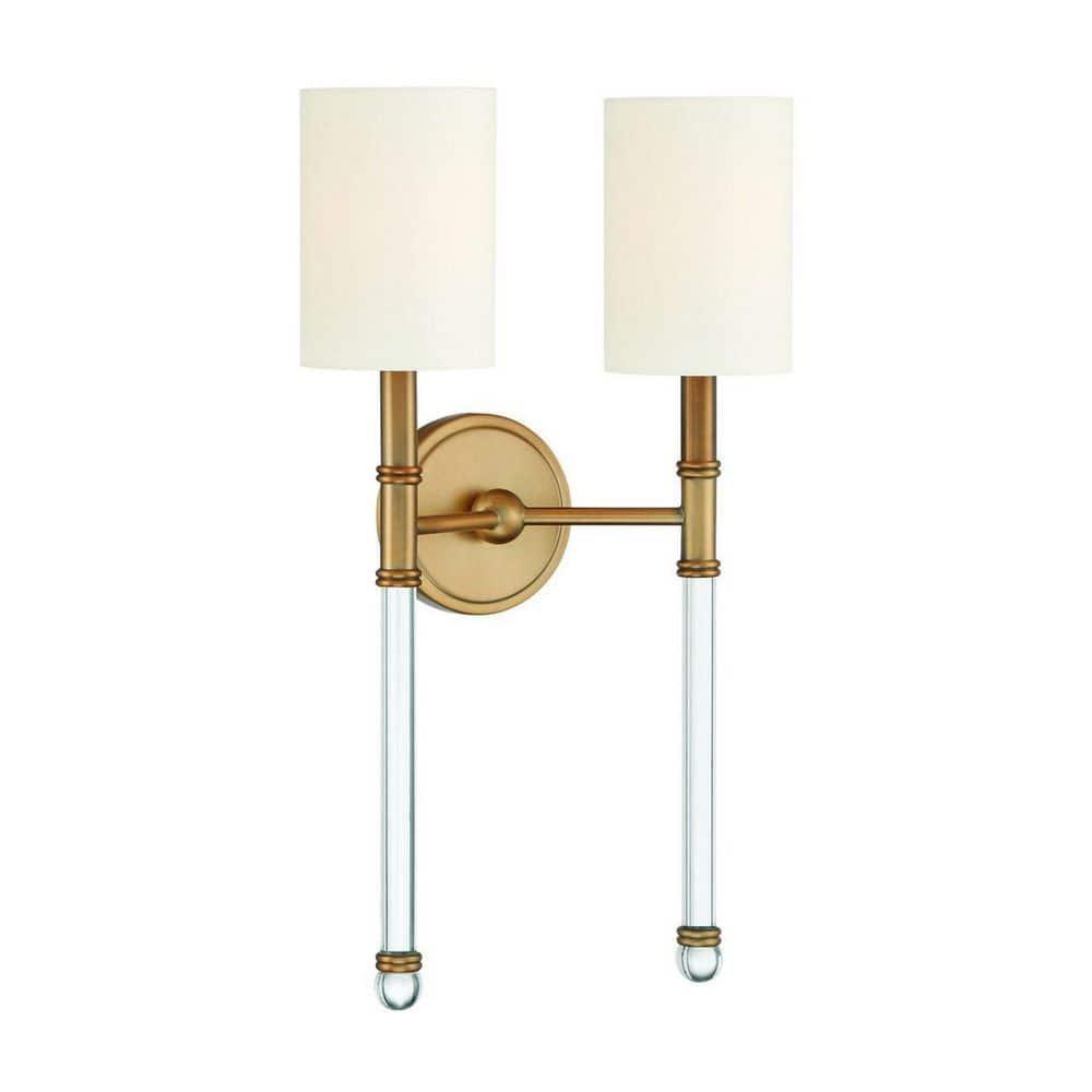 Savoy House Fremont 2 - Light Wall Light in  Warm Brass