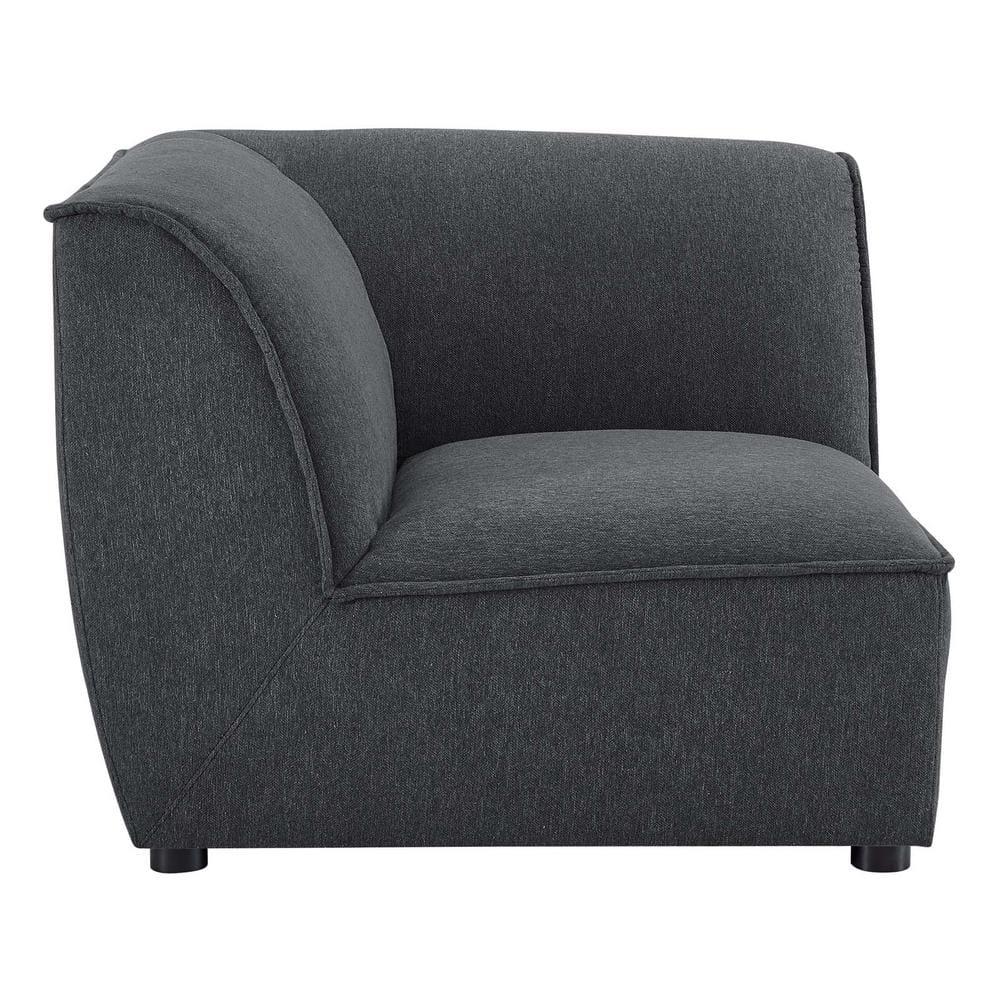 Modway Comprise 8-Piece Sectional Sofa in Charcoal