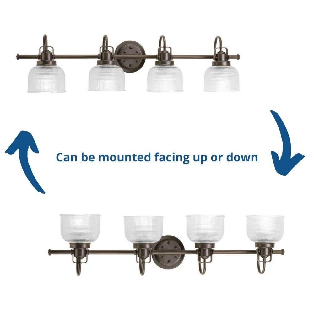 Rosser 4 Light Transparent Dimmable Vanity Light