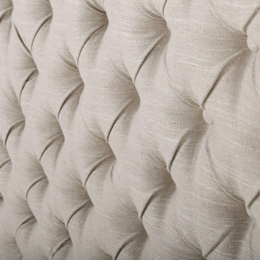 Noble House Jezebel Glam Fabric King/Cal King Headboard in Sand