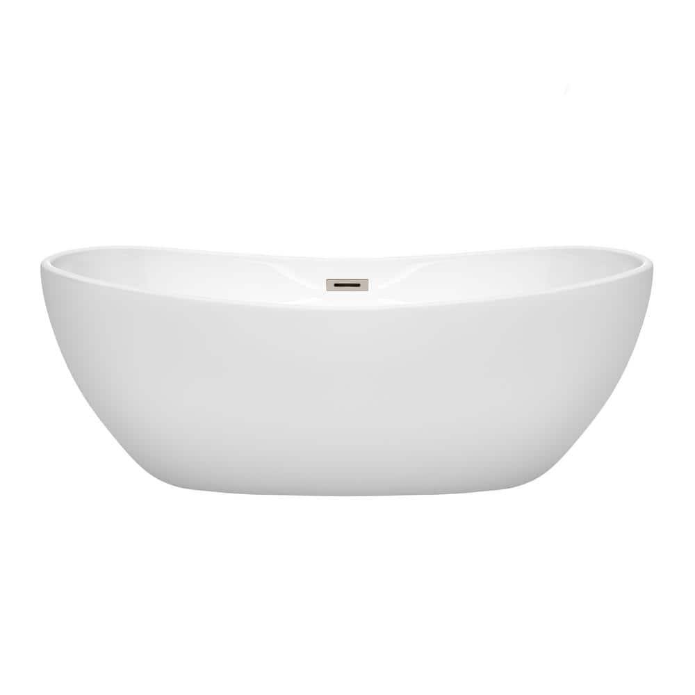 Rebecca 65'' x 32'' Freestanding Soaking Acrylic Bathtub
