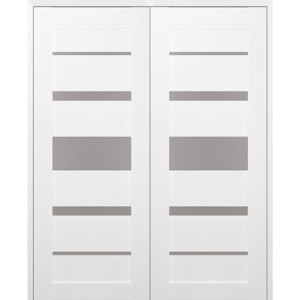 Belldinni Kina Solid Manufactured Wood and Glass Paneled Prefinished French Door