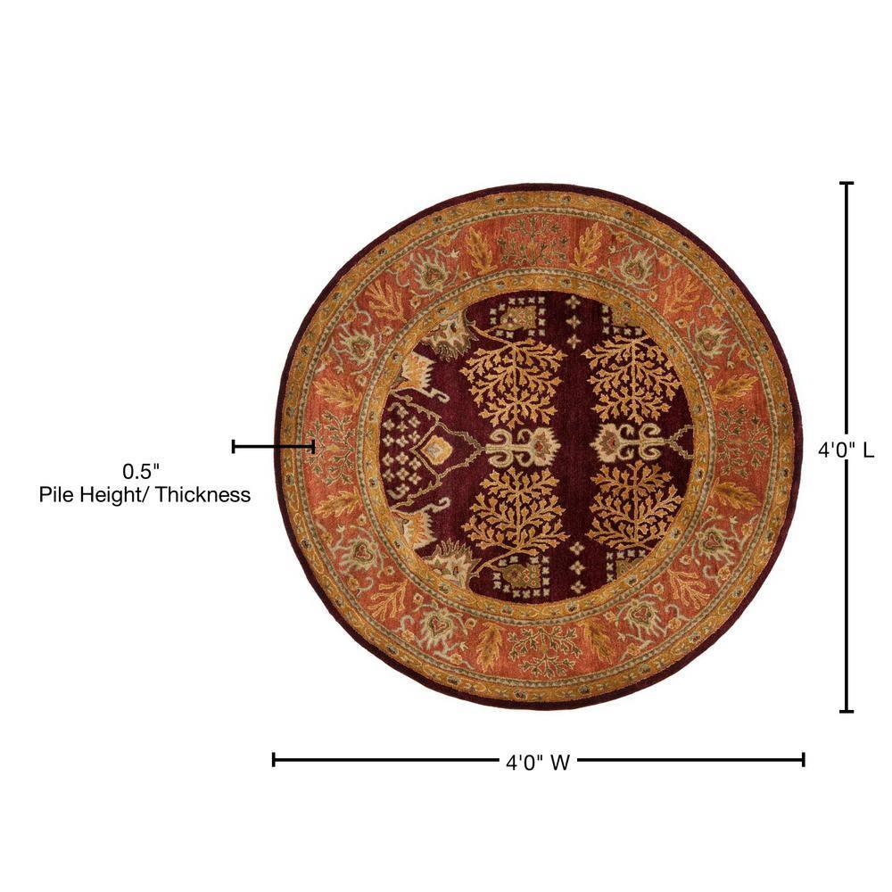 SAFAVIEH Bergama BRG190C Handmade Red / Rust Rug
