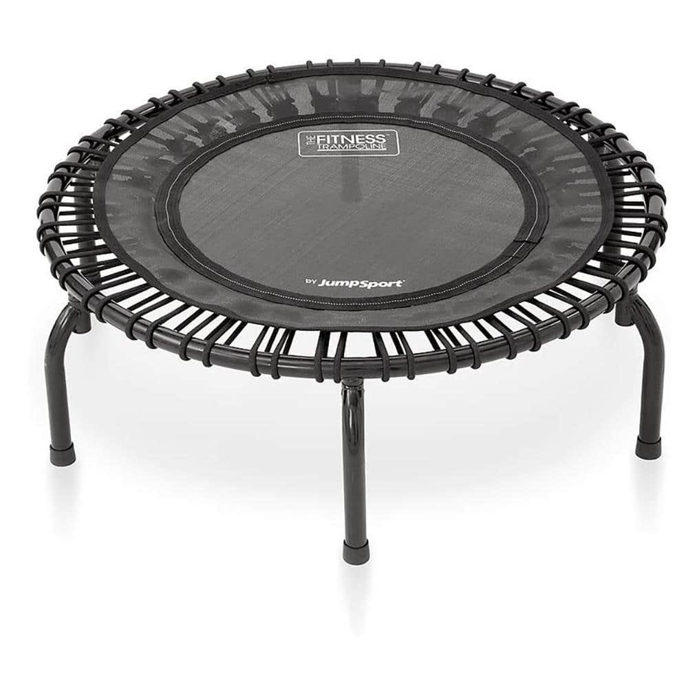 JumpSport 220 In Home Cardio Fitness Rebounder - Mini Trampoline with Handle Bar Accessory, Premium Bungees and Workout DVD