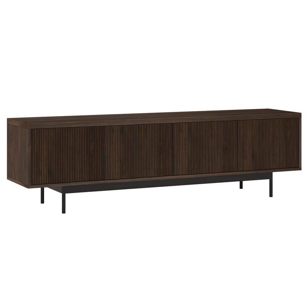 Evelyn&Zoe Whitman Rectangular TV Stand for TV's up to 75" in Alder Brown