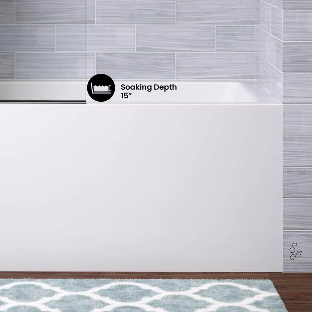 Swiss Madison Voltaire 54" x 30" Alcove Bathtub with Apron SM-AB557