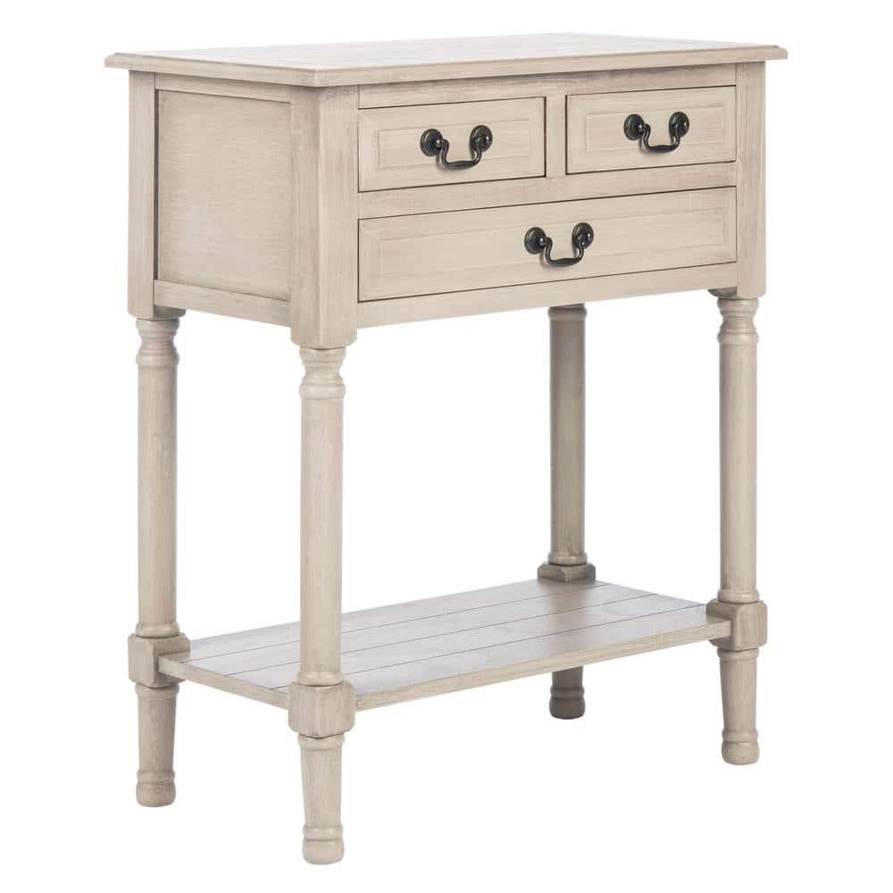 Primrose 3 Drawer Console Table - Greige - Safavieh
