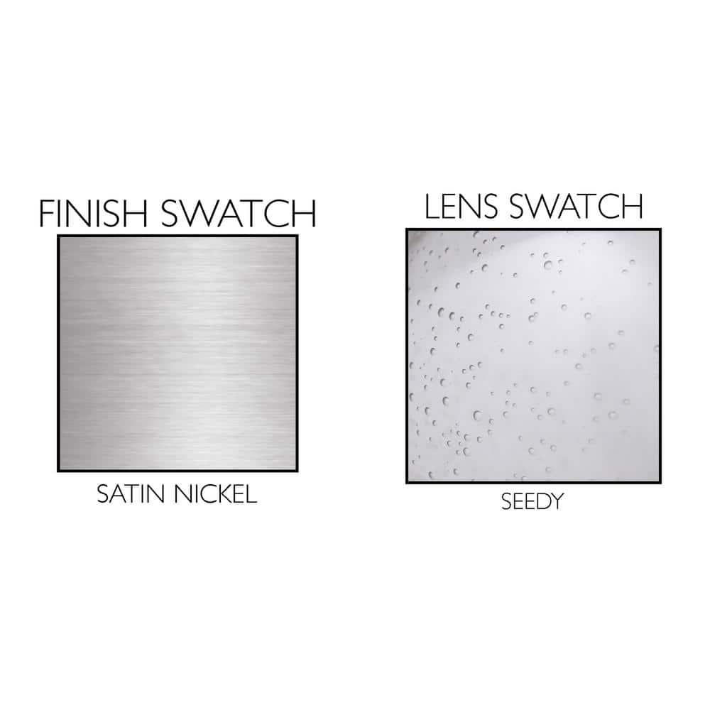 Design House 589028-SN Augustin Transitional 1-Light Indoor Dimmable Wall Light Fixture with Clear Seedy Glass Shade for Kitchen Hallway Bedroom Bathroom, Satin Nickel