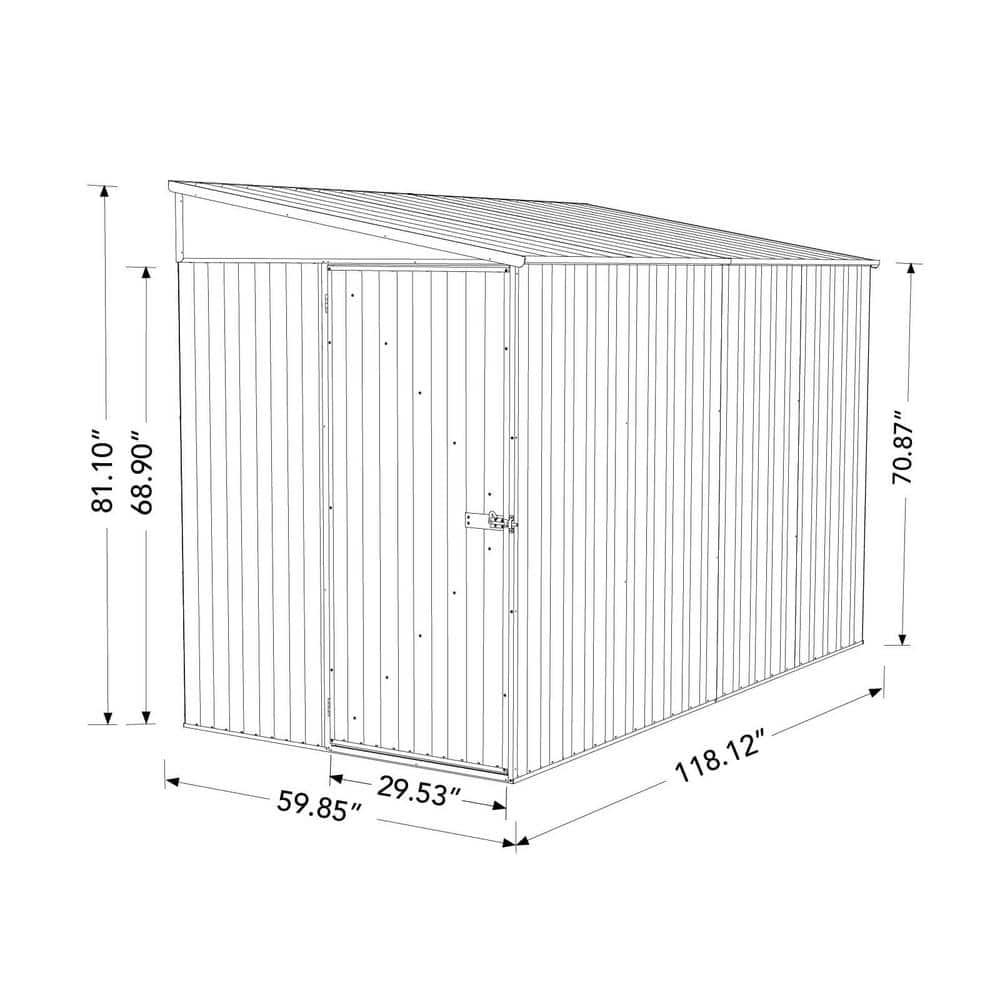 Absco Durango Galvanized Steel Storage Shed