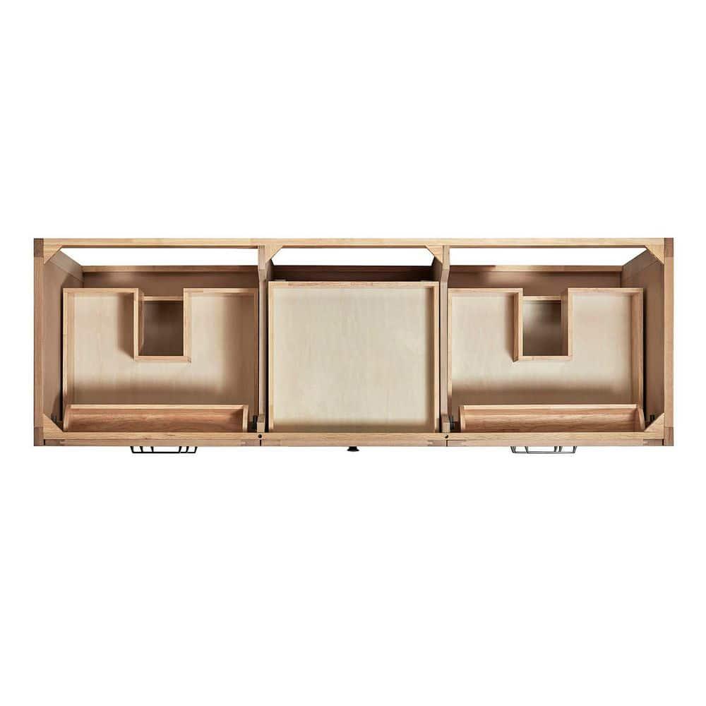 Ariel Monrow 67 Inch Double Oval Sink Bathroom Vanity With Italian Carrara Marble Countertop