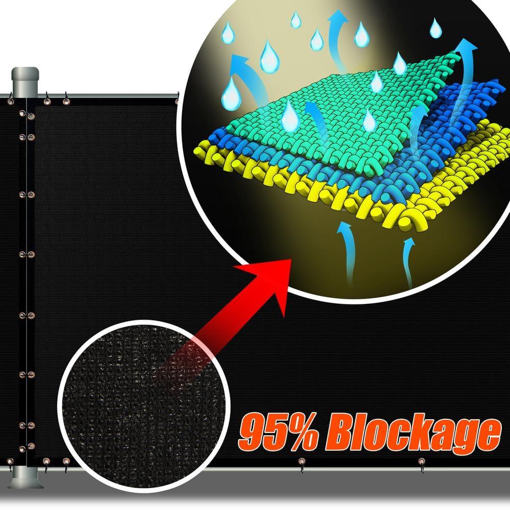 Amgo Fence Privacy Screen Heavy Duty Windscreen with Bindings & Grommets