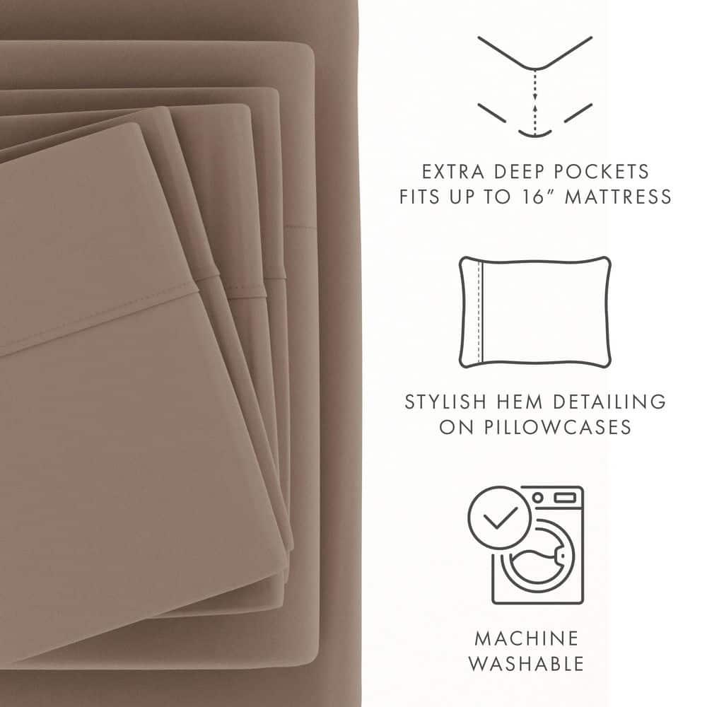 Simply Soft 6-Piece Wrinkle Free Microfiber Sheet Set with 16" Deep Pockets!