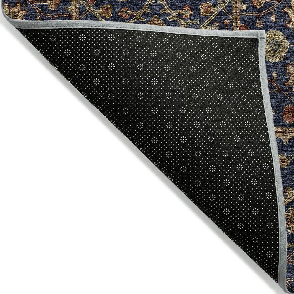 Machine Washable Indoor/Outdoor Chantille ACN1130 Navy Rug