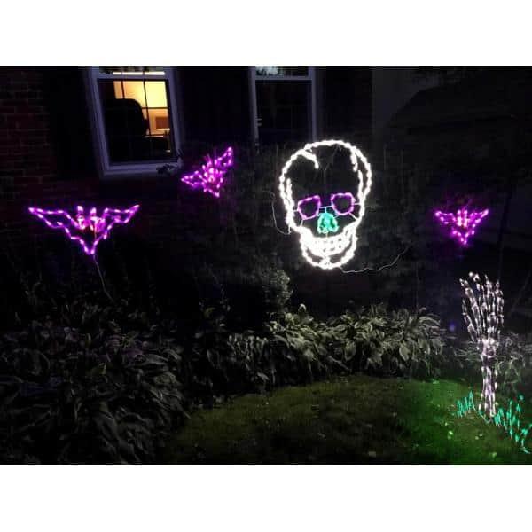 Commercial Grade Halloween LED Wire Framed Skeleton Hand Decoration