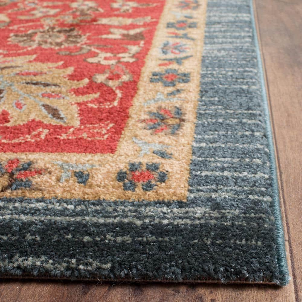 Mahal MAH655 Power Loomed Indoor Runner Rug - Navy/Red - 2'2"x8' - Safavieh.