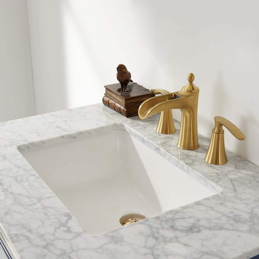 Ivy 30" Marble Countertop Single Vanity w/o Mirror Royal Blue
