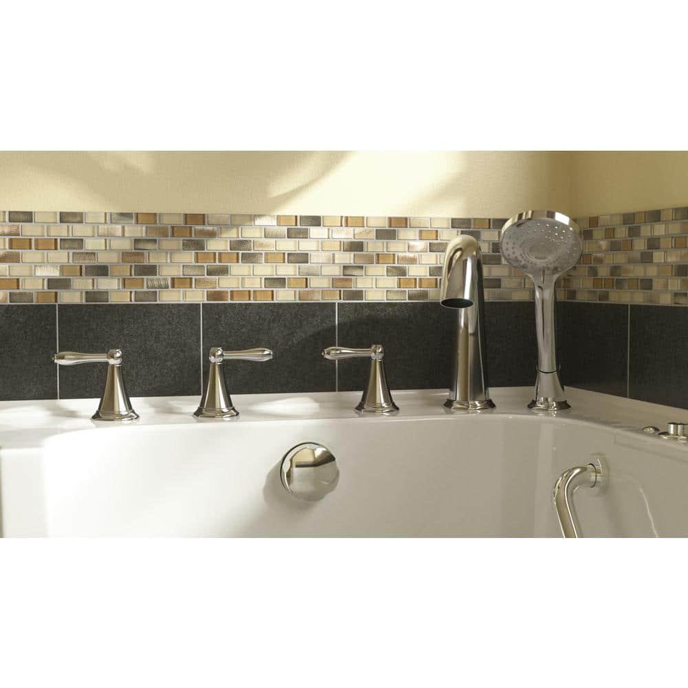 52'' x 30'' Walk-in Whirlpool Fiberglass Bathtub with Faucet