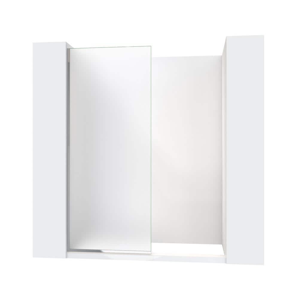 DreamLine Linea 30 in. W x 72 in. H Frameless Shower Screen in Brushed Nickel