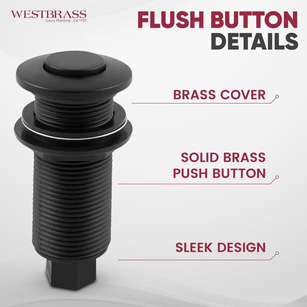 Westbrass Kitchen Sink Waste Disposal Air Switch and Dual Outlet Control Box, Flush Button