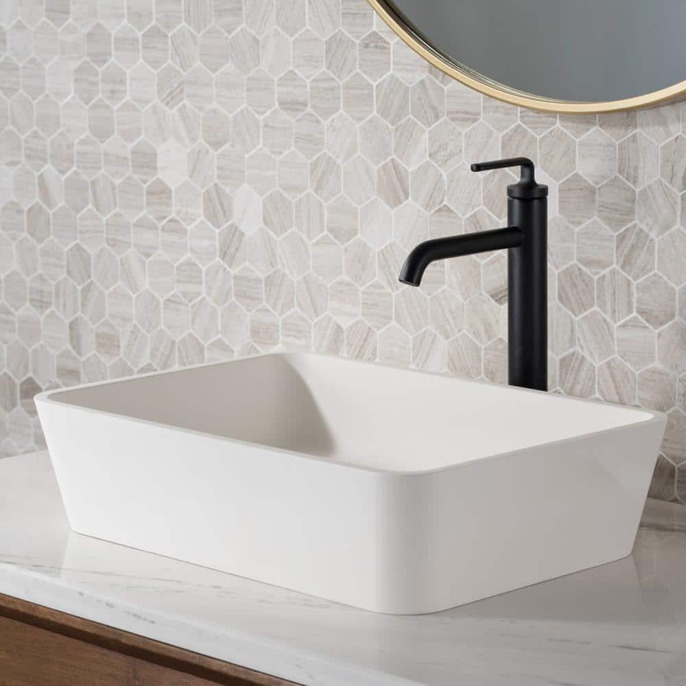 Ramus Single Handle Vessel Sink Bathroom Faucet with Drain Assembly