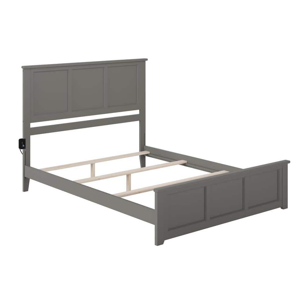 Atlantic Furniture  Madison Queen Traditional Bed with Matching Foot Board - Grey
