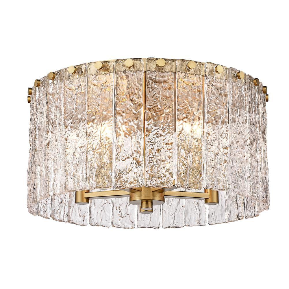 Z-Lite Glacier 5 - Light Flush Mount in  Modern Gold