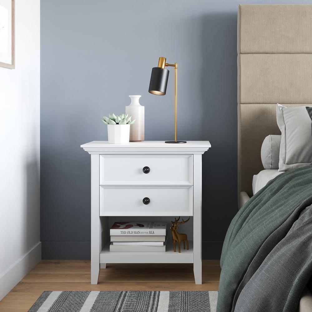 Simpli Home Amherst 24'' W Solid Wood Nightstand