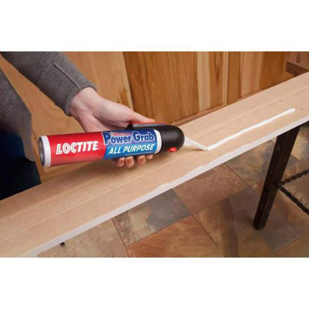 Loctite Power Grab Construction Adhesive All Purpose, Pack of 1, White 7.5 fl oz Pressure Pack