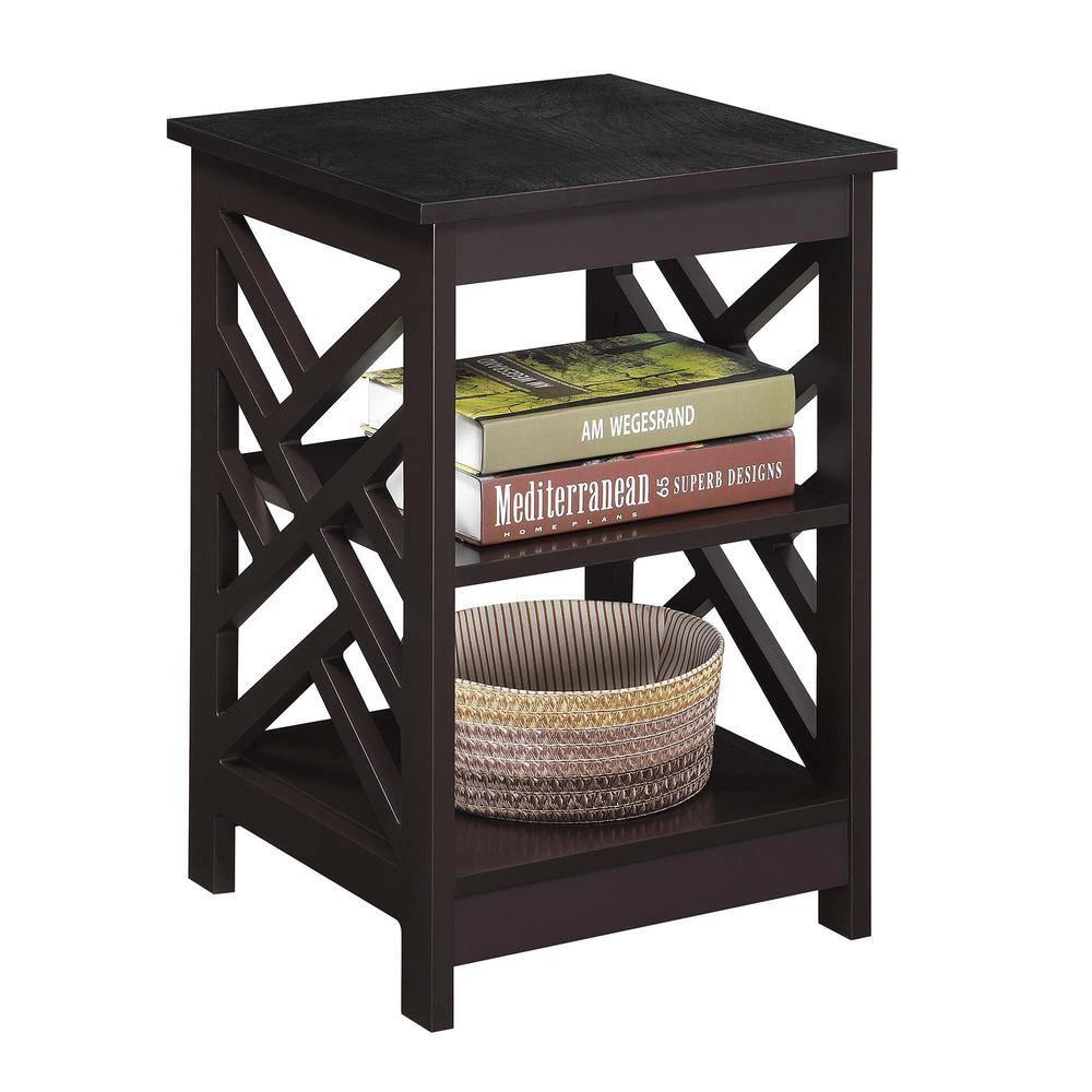 Convenience Concepts Titan End Table with Shelves, Multiple Finishes