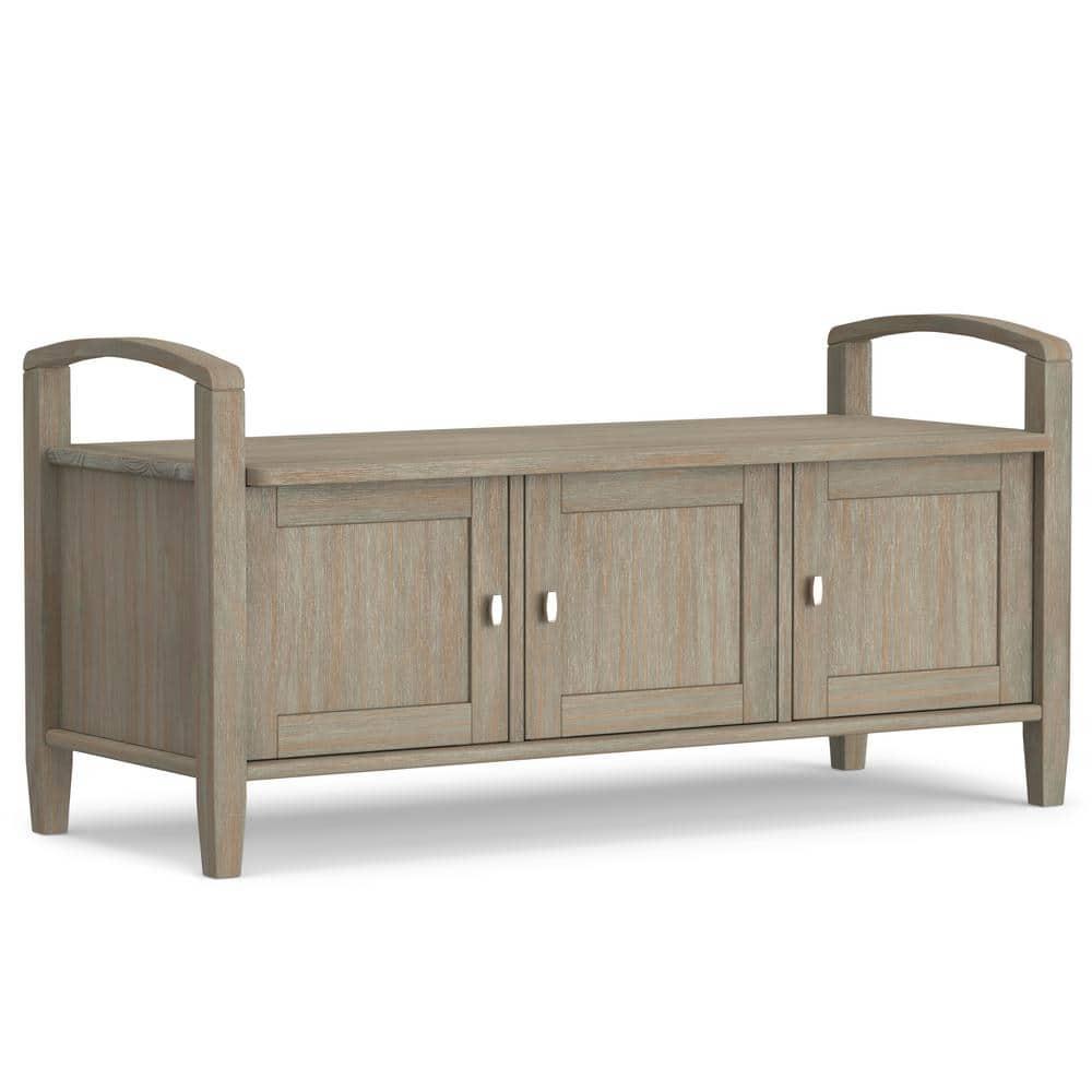 Warm Upholstered Storage Bench