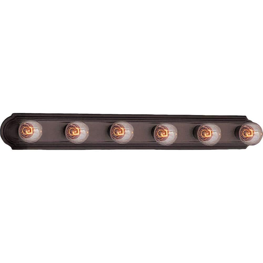 Oil Rubbed Bronze 6-Light Dimmable Bathroom Vanity Fixture