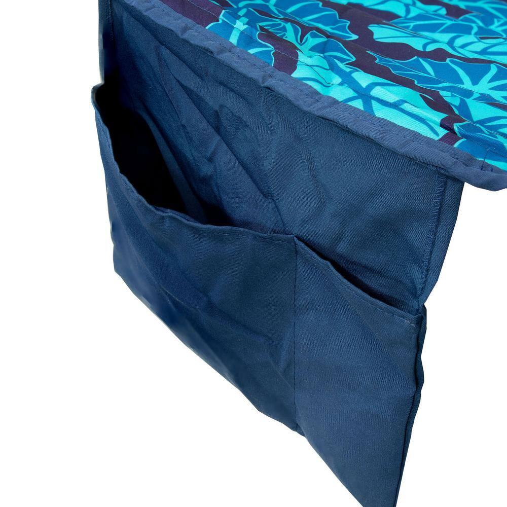 Arlmont & Co. Peria Quilted Polyester Curved Metal Spreader Bar Hammock with Pillow - Tropical Palms