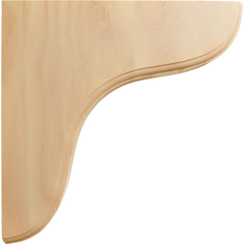 Ekena Millwork 1 3/4"W x 10 1/2"D x 10 1/2"H Eaton Wood Bracket, Red Oak