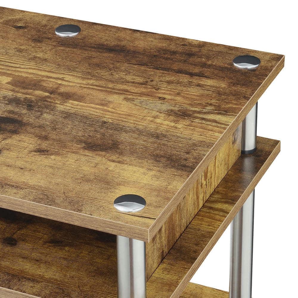 Convenience Concepts Designs2Go 30" Tall No Tools Student Desk with Shelves, Barnwood