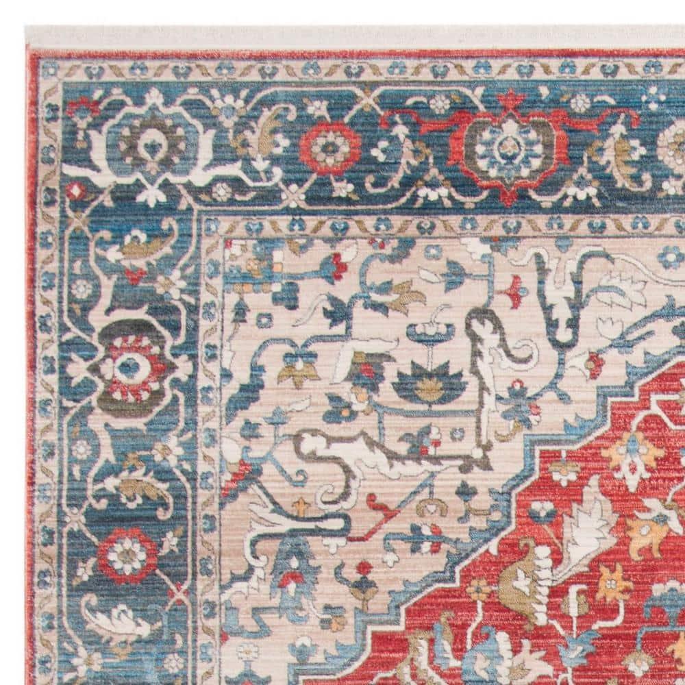 Vintage Persian VTP479 Power Loomed Area Rug - Red/Blue - 8'x10' - Safavieh.