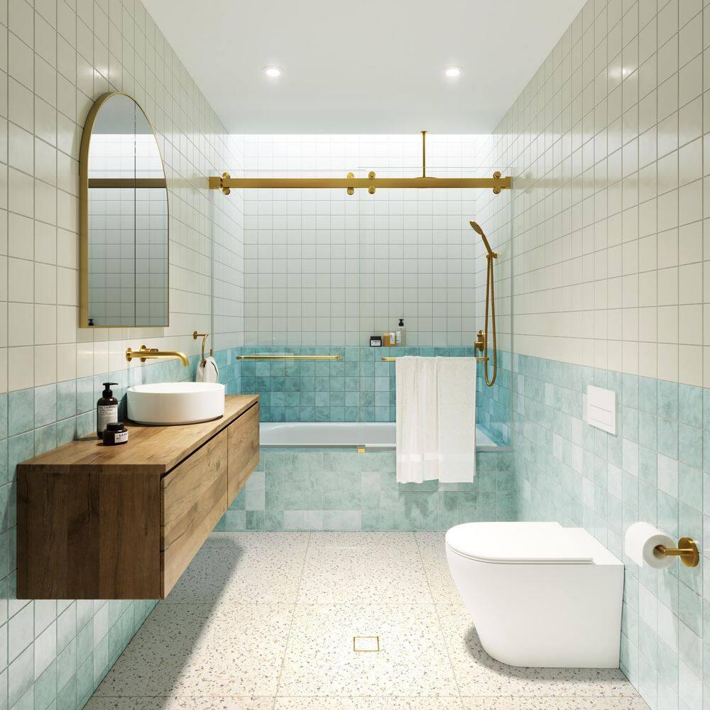 Polaris 60 in. x 66 in. Fully Frameless Sliding Bypass Bathtub Door