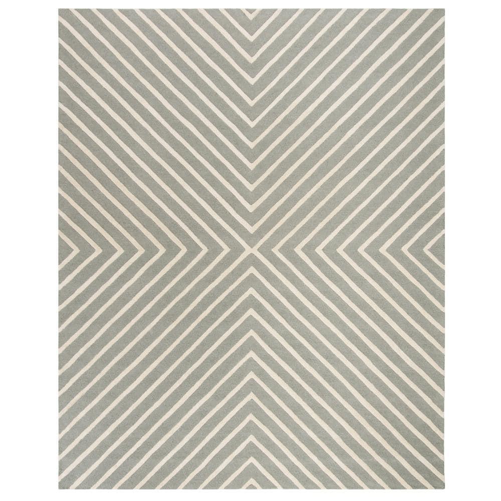 Safavieh Kids Pattern SFK920 Hand Tufted Indoor Area Rug - Grey/Ivory - 8'x10' - Safavieh