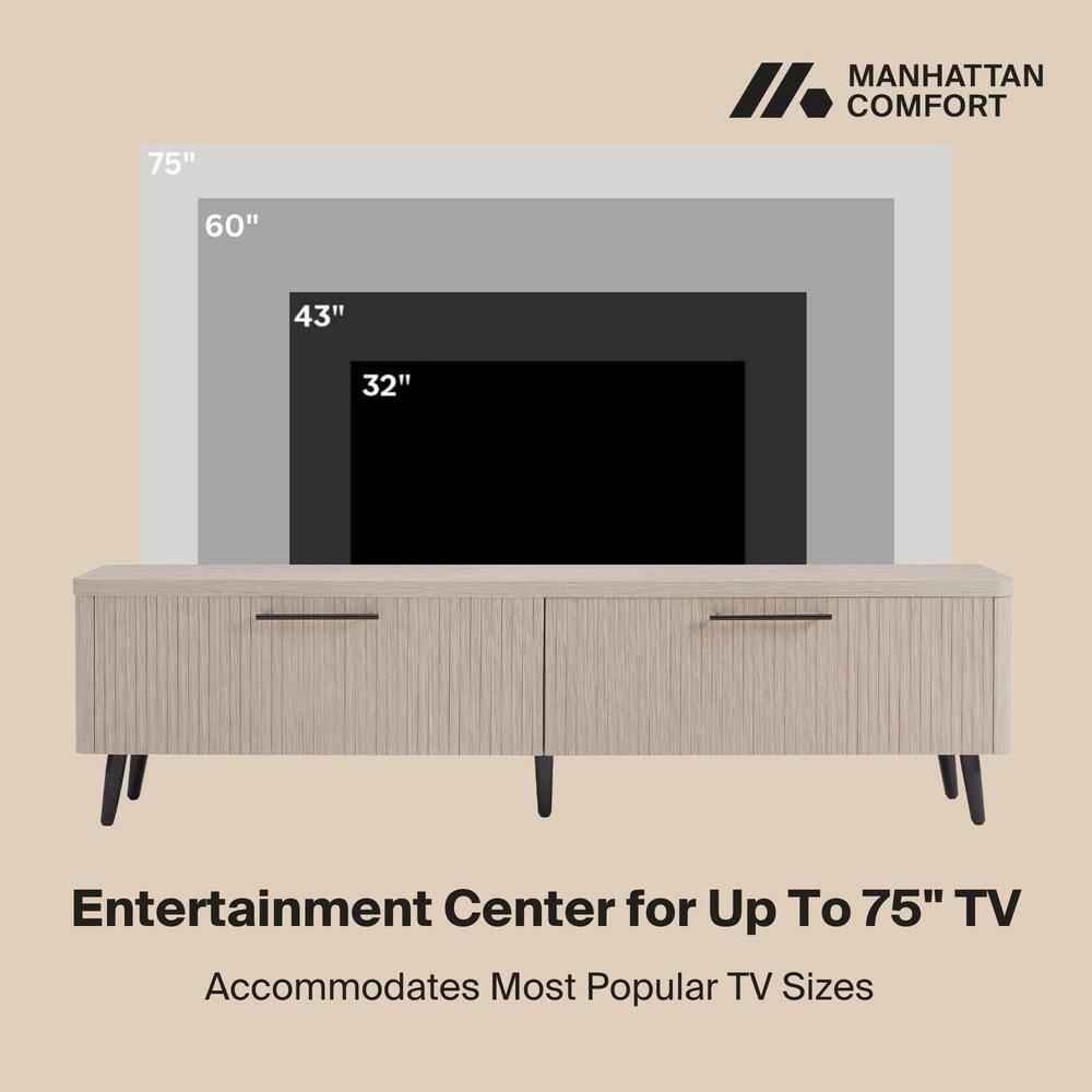 Manhattan Comfort Jodie 68.9" Mid-Century Modern TV Stand