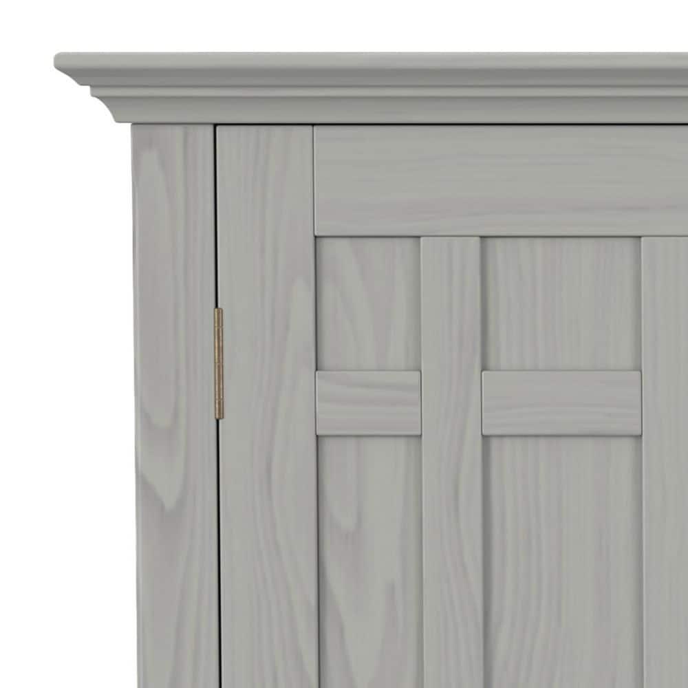 Simpli Home Bedford 54"W Solid Wood Sideboard Buffet and Wine Rack, 2 Drawers, and 2 Cabinets