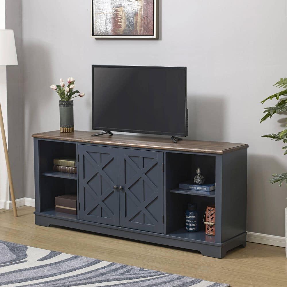TV Stand for TVs up to 78": Home Essentials, Coastal Style, Open Shelves, Cable Management