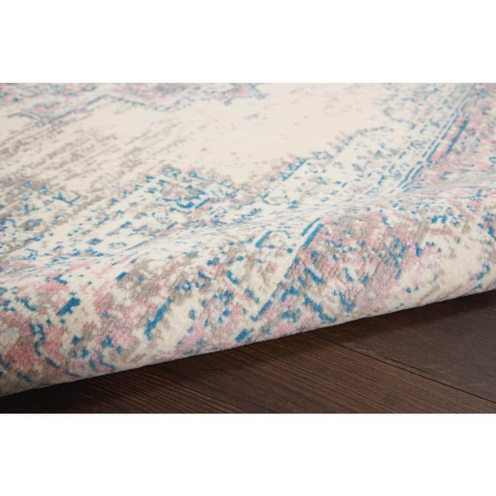 Nourison Grafix GRF14 Ivory/Pink Indoor Area Rug 6' x 9'