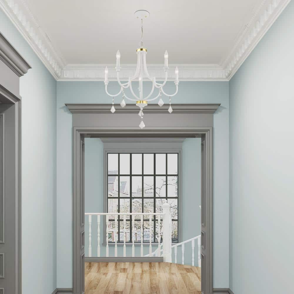 Livex Lighting Glendale 5 - Light Chandelier in  White